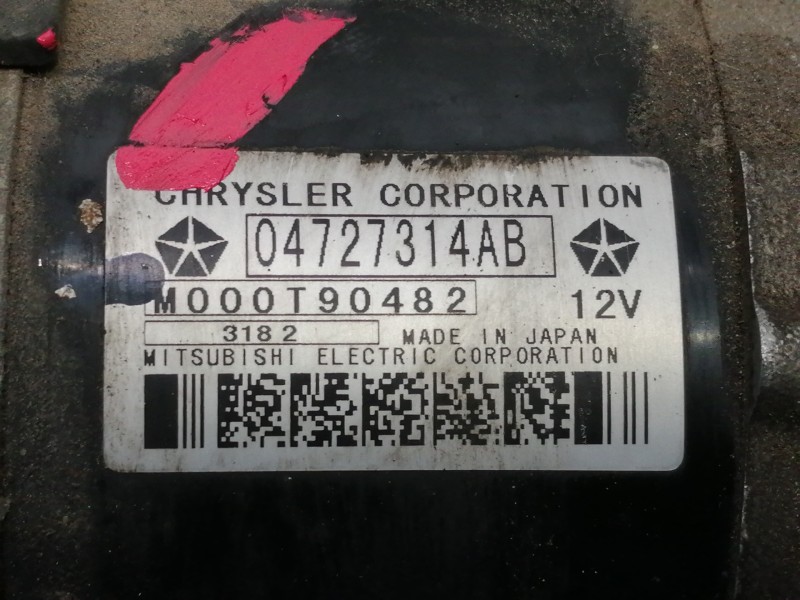 Recambio de motor arranque para chrysler voyager (rg) 2.4 cat referencia OEM IAM 04727314AB  