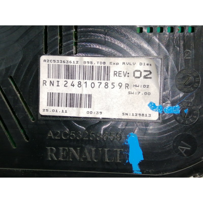 Recambio de cuadro instrumentos para renault megane iii sport tourer emotion referencia OEM IAM RNI248107859R A2C53258659 248107