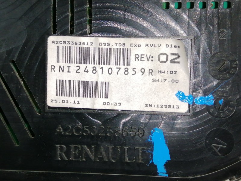 Recambio de cuadro instrumentos para renault megane iii sport tourer emotion referencia OEM IAM RNI248107859R A2C53258659 248107