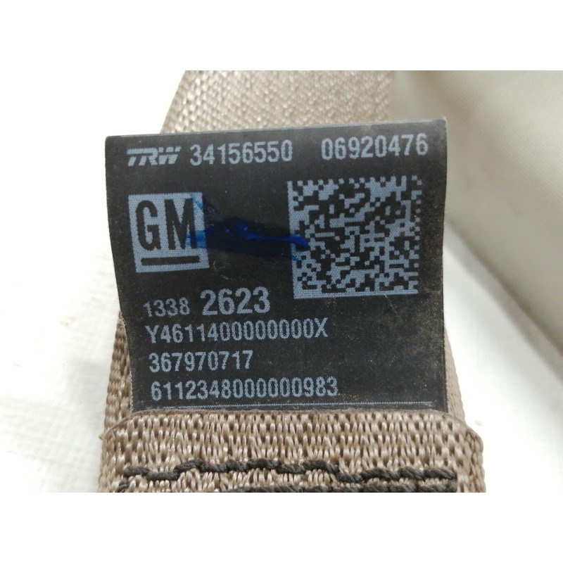 Recambio de cinturon seguridad delantero derecho para opel adam glam ecoflex referencia OEM IAM 33017492B  3 PUERTAS