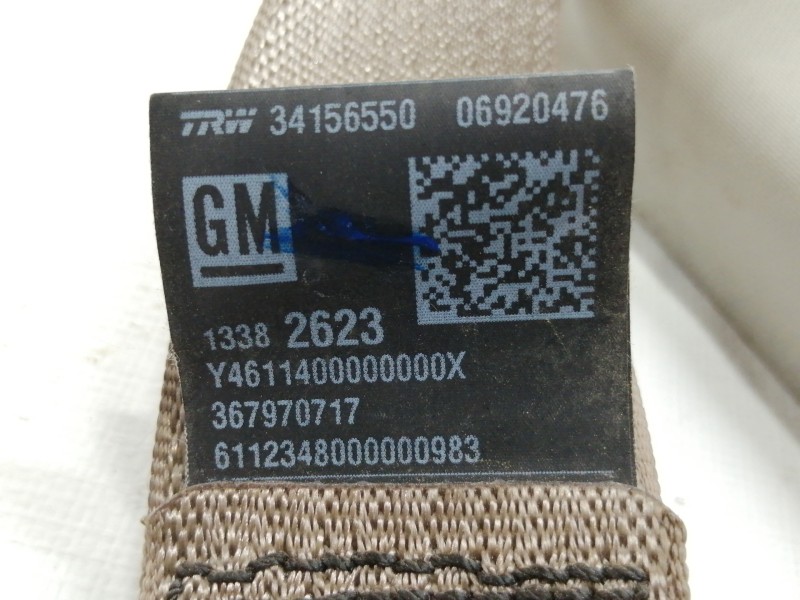 Recambio de cinturon seguridad delantero derecho para opel adam glam ecoflex referencia OEM IAM 33017492B  3 PUERTAS