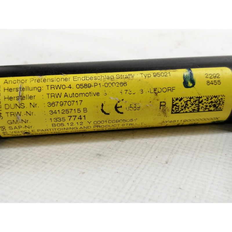 Recambio de cinturon seguridad delantero derecho para opel adam glam ecoflex referencia OEM IAM 33017492B  3 PUERTAS