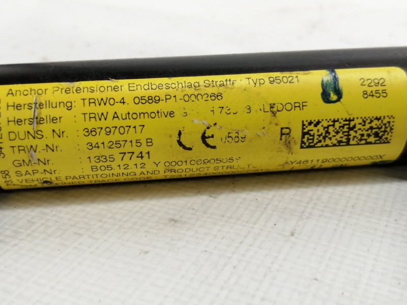 Recambio de cinturon seguridad delantero derecho para opel adam glam ecoflex referencia OEM IAM 33017492B  3 PUERTAS