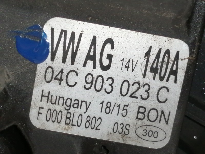 Recambio de alternador para skoda fabia active referencia OEM IAM 04C903023C  