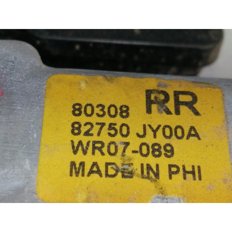 Recambio de elevalunas trasero derecho para renault koleos dynamique pack2 referencia OEM IAM 82750JY00A  ELECTRICO