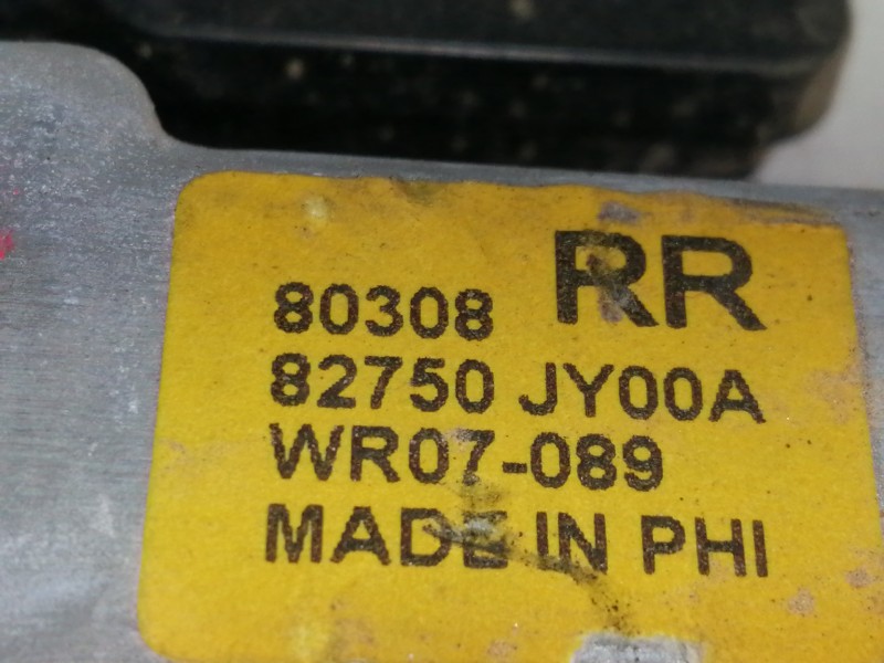 Recambio de elevalunas trasero derecho para renault koleos dynamique pack2 referencia OEM IAM 82750JY00A  ELECTRICO