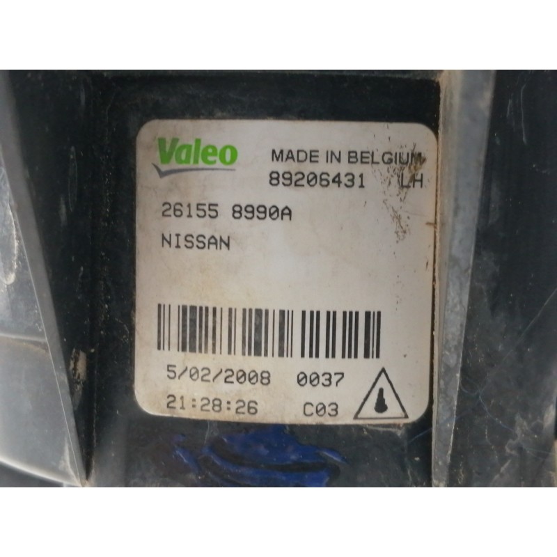 Recambio de faro antiniebla izquierdo para renault koleos dynamique pack2 referencia OEM IAM 89206431  