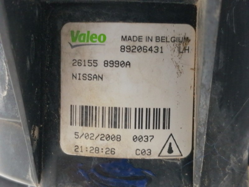 Recambio de faro antiniebla izquierdo para renault koleos dynamique pack2 referencia OEM IAM 89206431  