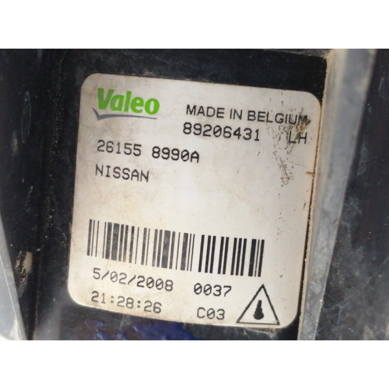 Recambio de faro antiniebla izquierdo para renault koleos dynamique pack2 referencia OEM IAM 89206431  