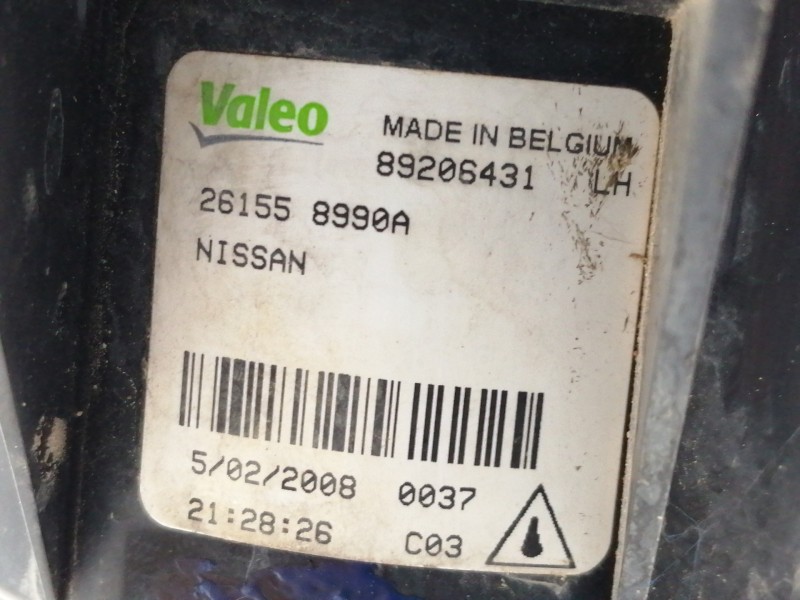 Recambio de faro antiniebla izquierdo para renault koleos dynamique pack2 referencia OEM IAM 89206431  