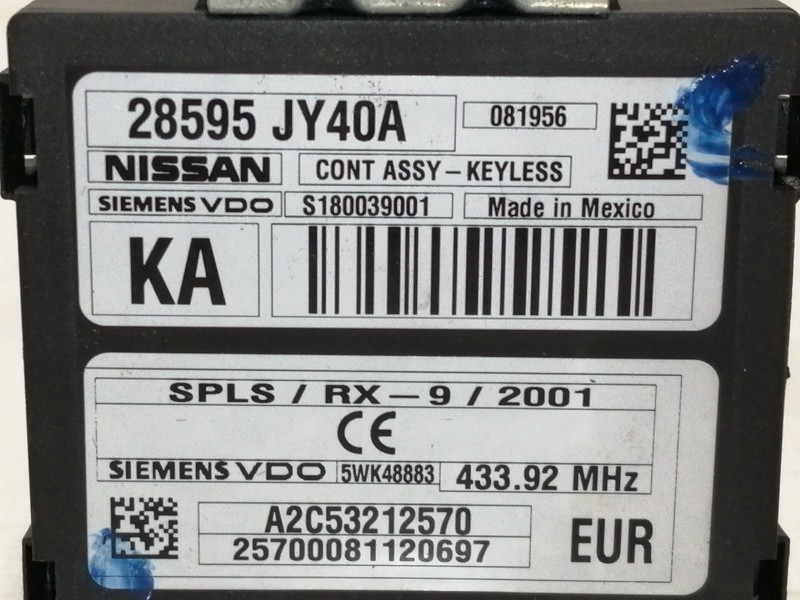Recambio de modulo electronico para renault koleos dynamique pack2 referencia OEM IAM 28595JY40A A2C53212570 5WK48883