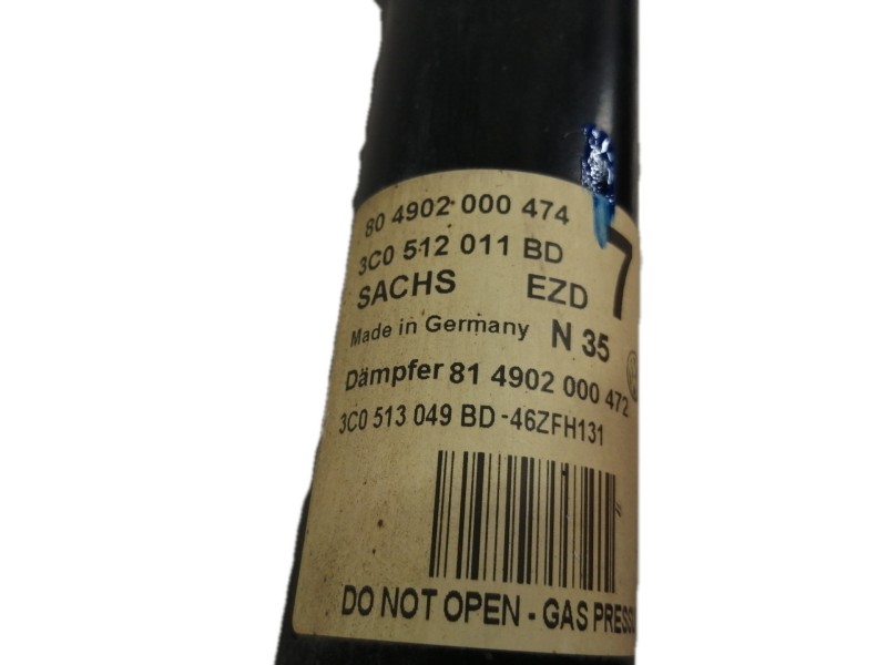 Recambio de amortiguador trasero izquierdo para volkswagen passat berlina (3c2) trendline referencia OEM IAM 804902000474  