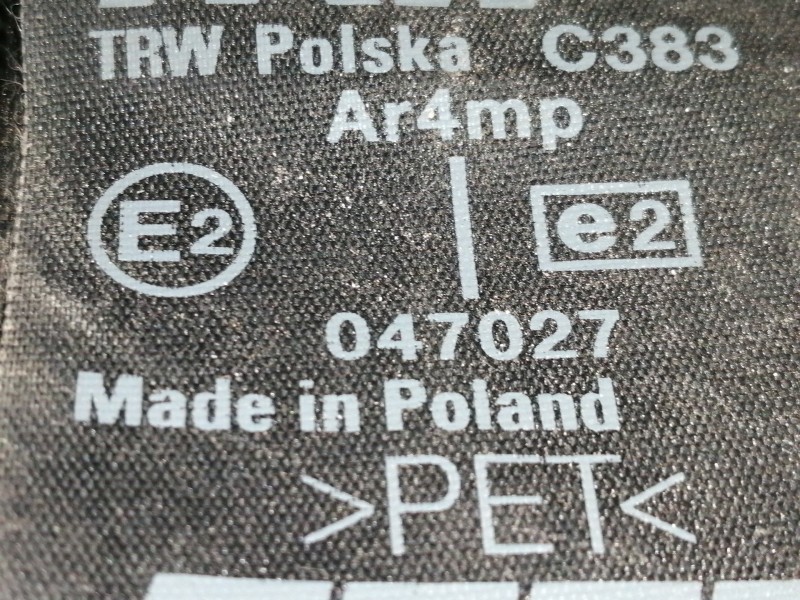 Recambio de cinturon seguridad delantero derecho para fiat seicento (187) active referencia OEM IAM 047027  