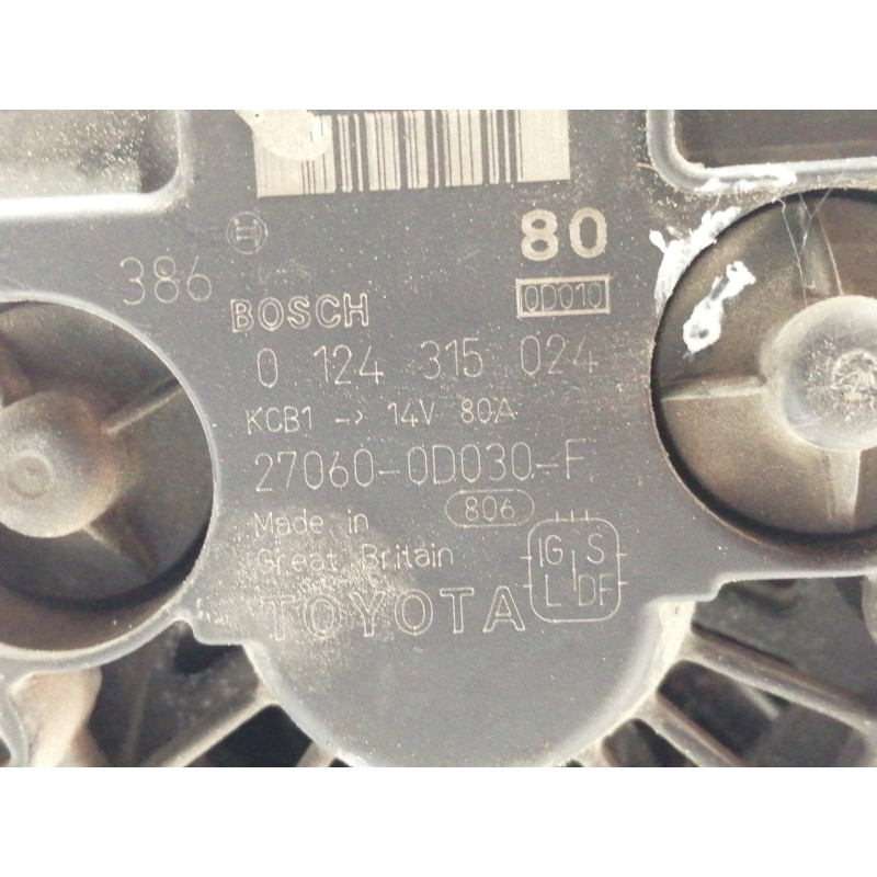 Recambio de alternador para toyota avensis wagon (t25) 1.8 sol referencia OEM IAM 0124315024  
