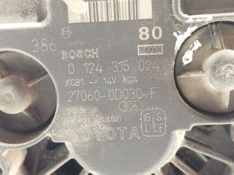 Recambio de alternador para toyota avensis wagon (t25) 1.8 sol referencia OEM IAM 0124315024  