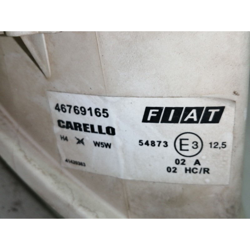 Recambio de faro derecho para fiat seicento (187) active referencia OEM IAM 46769165  
