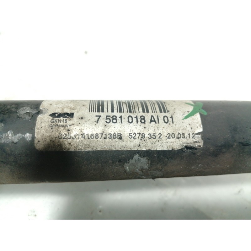 Recambio de transmision trasera derecha para bmw serie 5 lim. (f10) 535d referencia OEM IAM 7581018AI01  