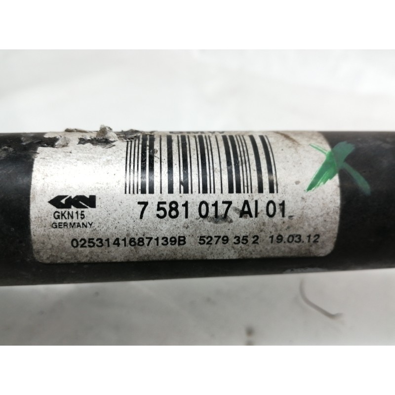 Recambio de transmision trasera izquierda para bmw serie 5 lim. (f10) 535d referencia OEM IAM 7581017AI01  