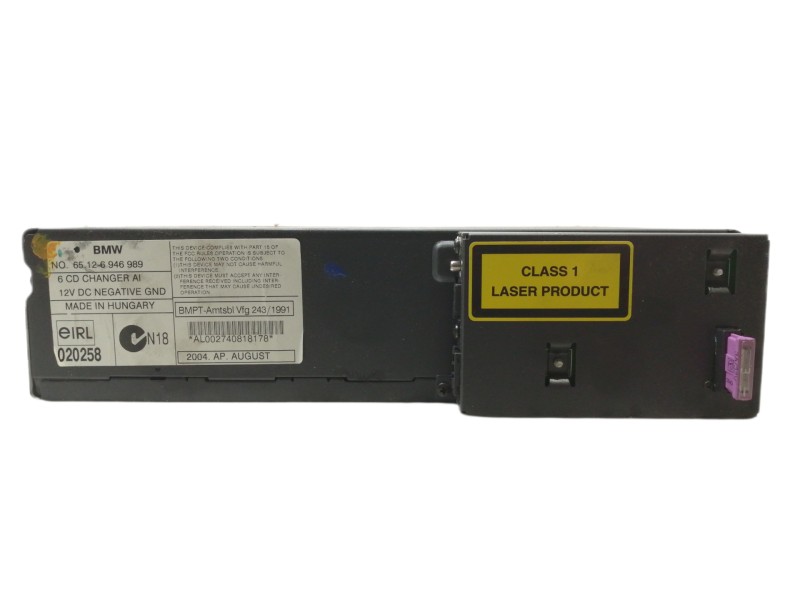 Recambio de sistema audio / radio cd para bmw x3 (e83) 2.0d referencia OEM IAM 65126946989 AL002740818178 CARGADOR CD