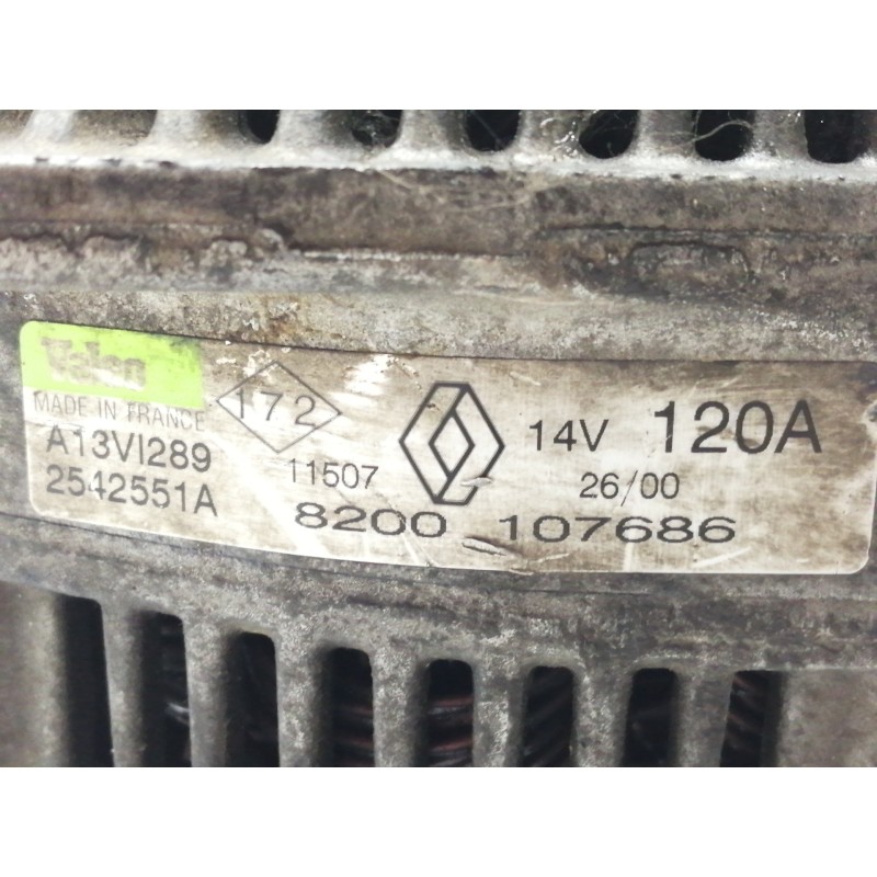 Recambio de alternador para renault scenic rx4 (ja0) 1.9 dci referencia OEM IAM 8200107686  