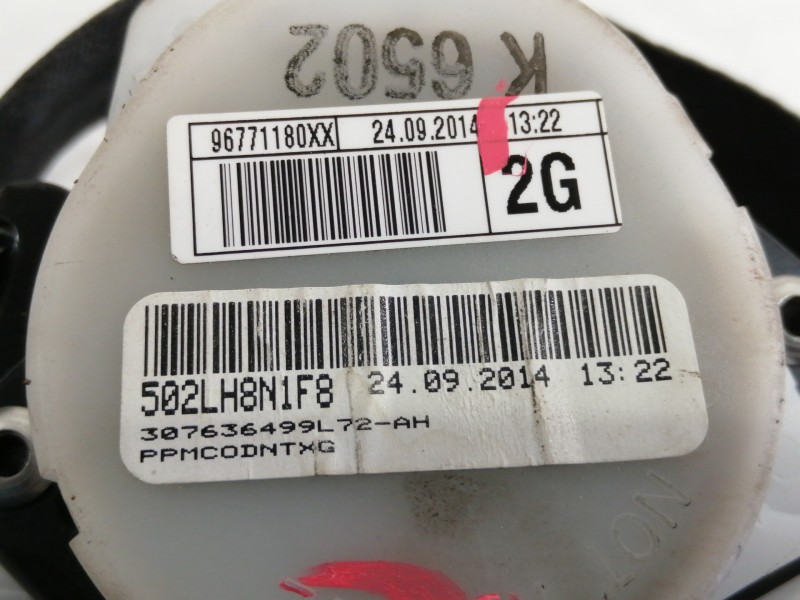 Recambio de cinturon seguridad trasero izquierdo para citroën c4 grand picasso seduction referencia OEM IAM 96771180XX  