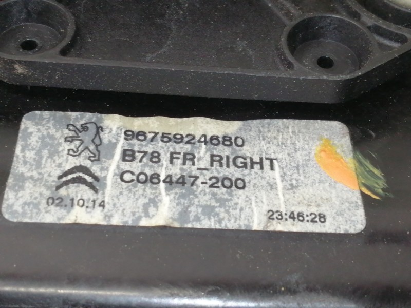 Recambio de elevalunas delantero derecho para citroën c4 grand picasso seduction referencia OEM IAM 9675924680  