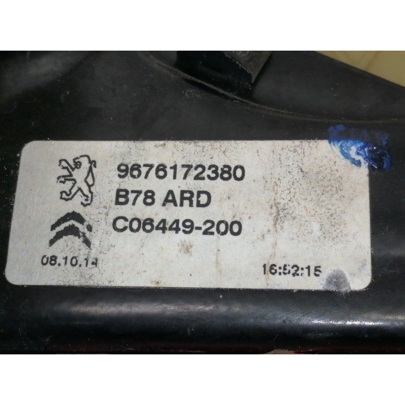 Recambio de elevalunas trasero derecho para citroën c4 grand picasso seduction referencia OEM IAM 9676172380  