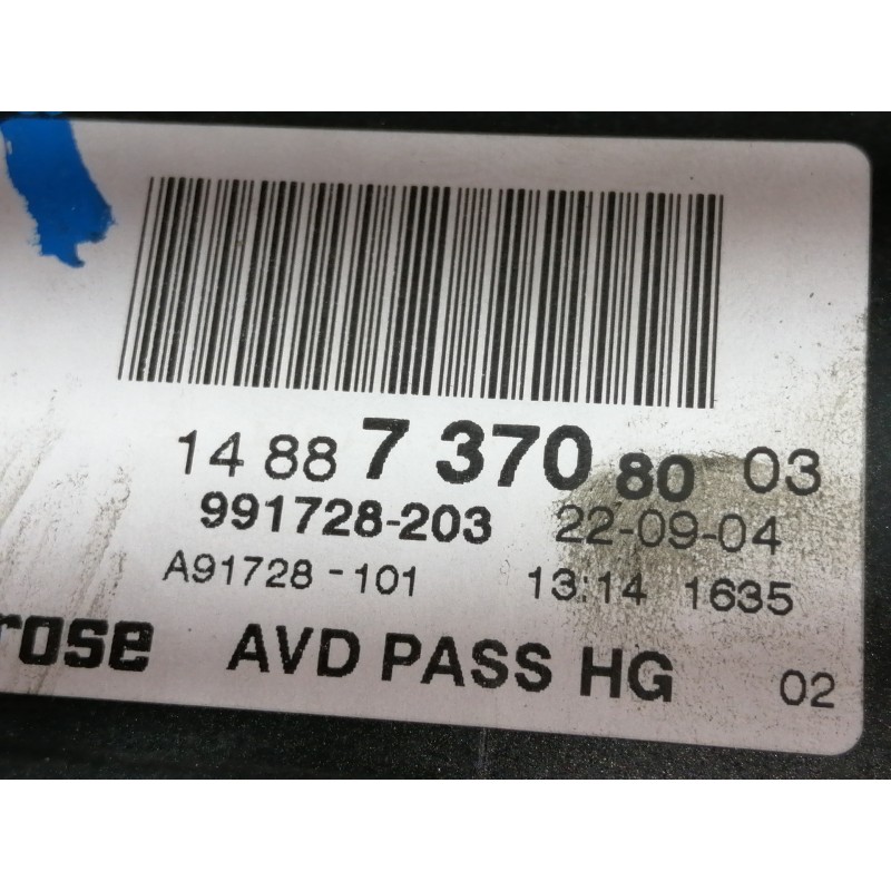 Recambio de elevalunas delantero derecho para lancia phedra (180) 2.2 jtd 16v executive referencia OEM IAM 148873708003  