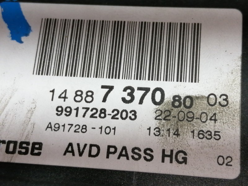 Recambio de elevalunas delantero derecho para lancia phedra (180) 2.2 jtd 16v executive referencia OEM IAM 148873708003  