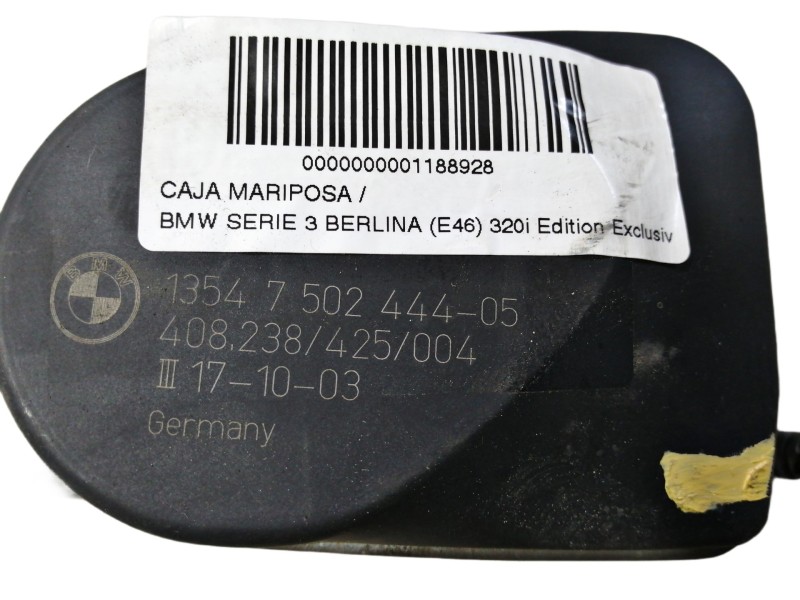 Recambio de caja mariposa para bmw serie 3 berlina (e46) 320i edition exclusiv referencia OEM IAM 1354750244405  