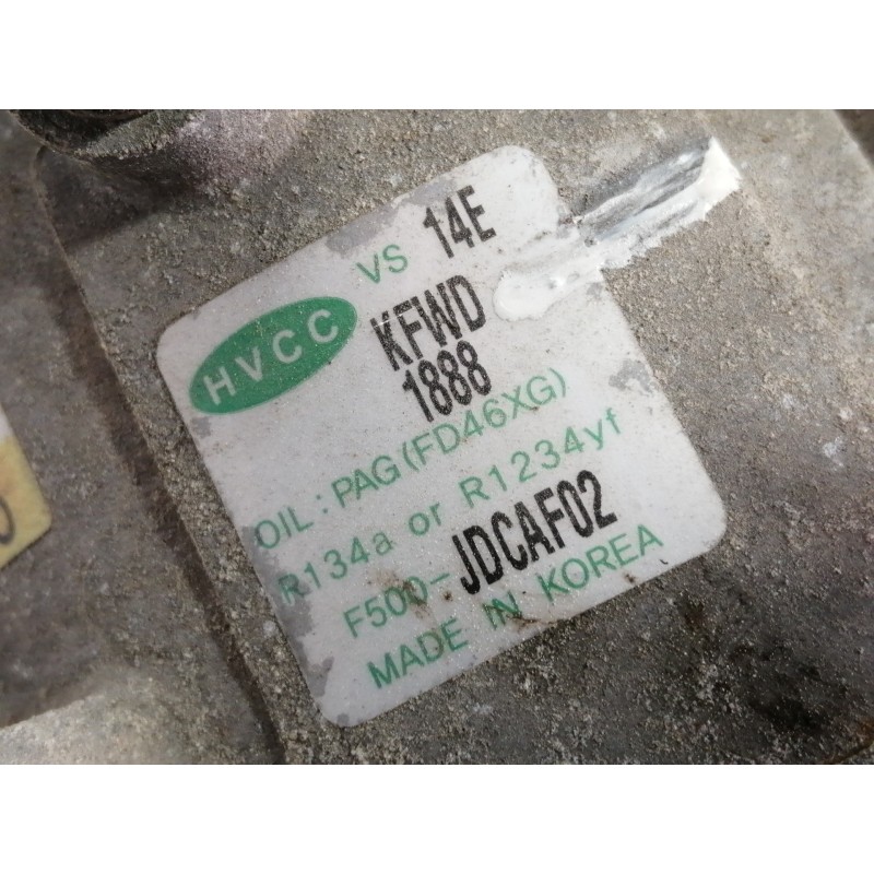 Recambio de compresor aire acondicionado para hyundai i30 (gd) style referencia OEM IAM JDCAF02 VS14E F500JDCAF02 