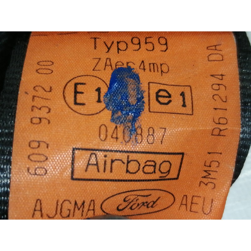 Recambio de cinturon seguridad delantero derecho para ford c-max (cb3) ghia referencia OEM IAM 3M51R61294DA 609887100A 609931720