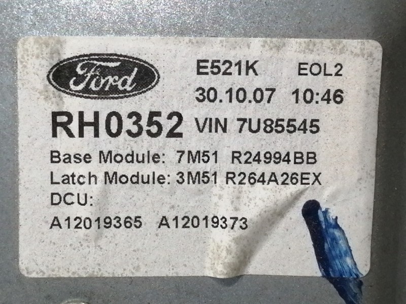 Recambio de elevalunas trasero derecho para ford c-max (cb3) ghia referencia OEM IAM 7M51R24994BB 3M51R264A26EX MANUAL