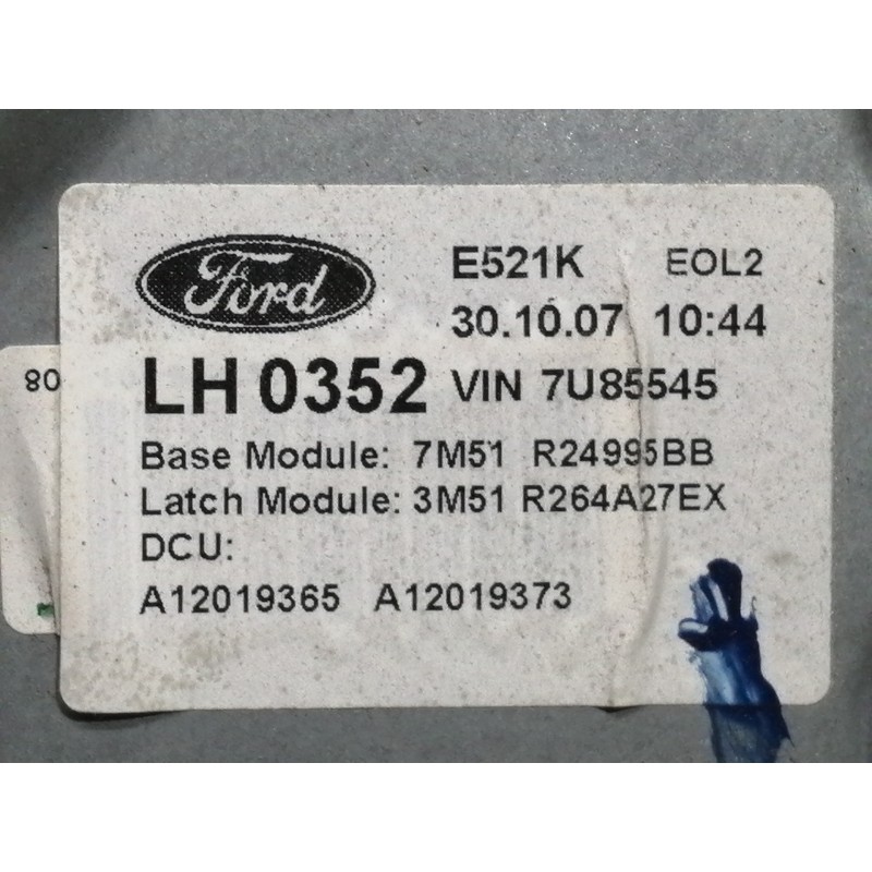 Recambio de elevalunas trasero izquierdo para ford c-max (cb3) ghia referencia OEM IAM 7M51R24995BB 3M51R264A27EX MANUAL