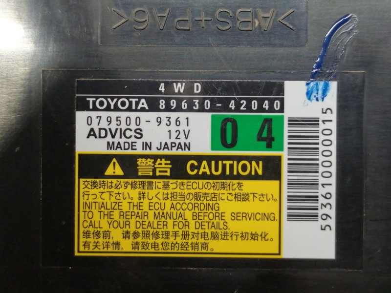 Recambio de modulo electronico para toyota rav 4 (a3) advance referencia OEM IAM 8963042040 0795009361 593610000015 