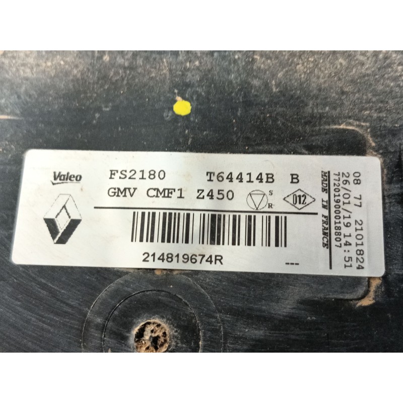 Recambio de electroventilador para renault scénic iv (j9_) 1.3 tce 140 referencia OEM IAM 214819674R T64414B 