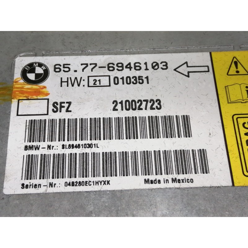 Recambio de centralita airbag para bmw serie 7 (e65/e66) 730d referencia OEM IAM 65776946103  