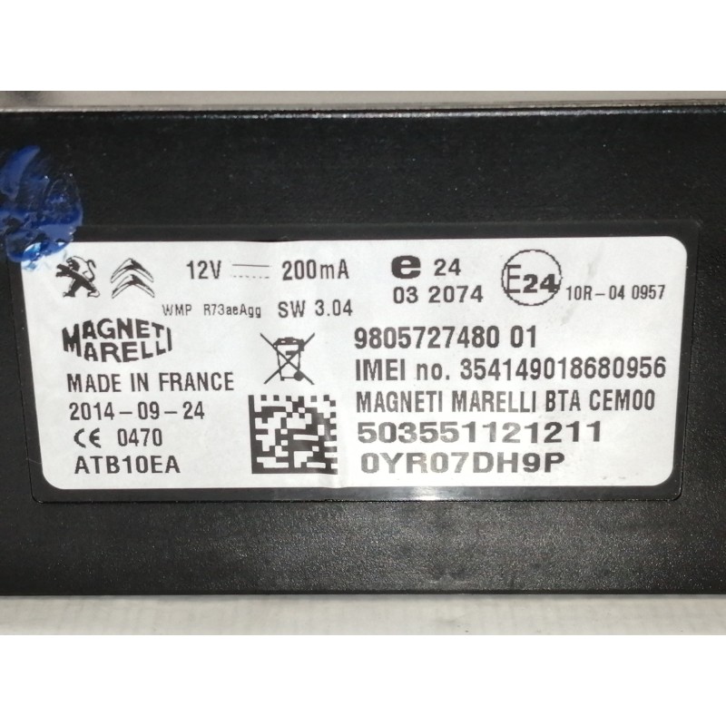 Recambio de modulo electronico para citroën c4 grand picasso seduction referencia OEM IAM 980572748001  