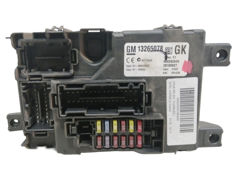 Recambio de caja reles / fusibles para opel corsa d cosmo referencia OEM IAM 13265078 28100927 000292540 
