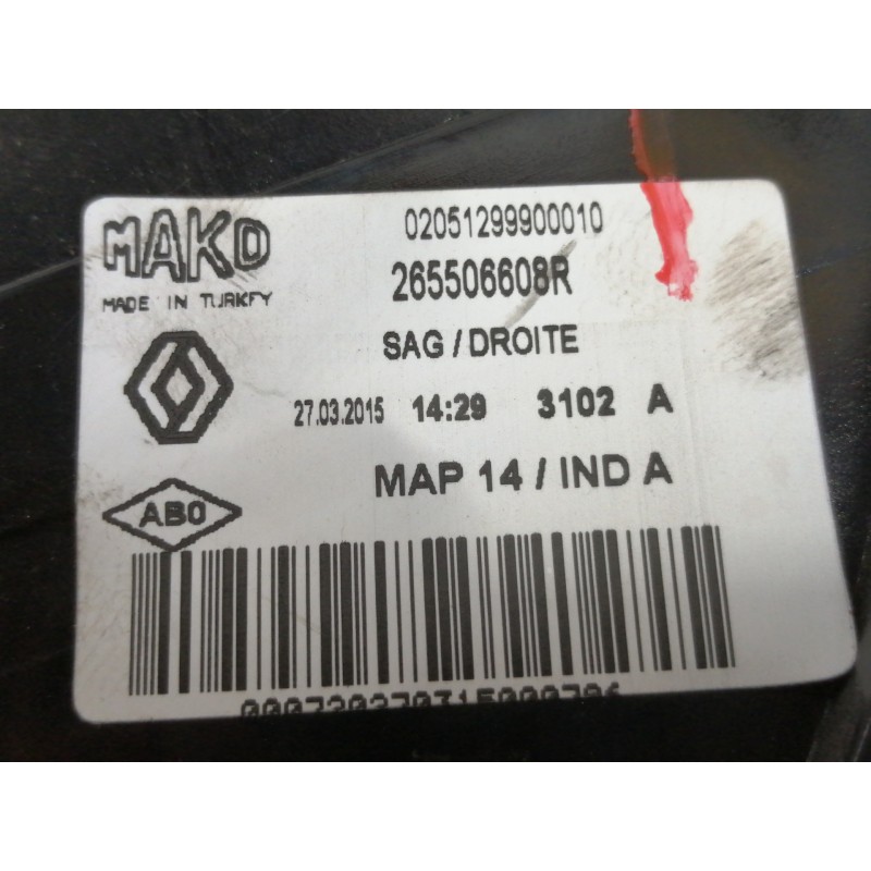 Recambio de piloto trasero derecho para renault clio iv business referencia OEM IAM 02051299900010  