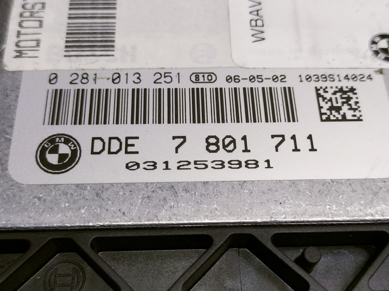 Recambio de centralita motor uce para bmw serie 3 touring (e91) 320d referencia OEM IAM 7801711 0281013251 