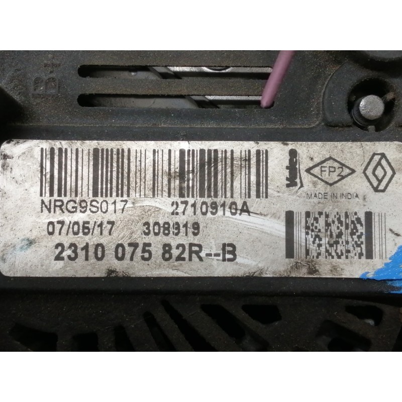 Recambio de alternador para dacia sandero stepway referencia OEM IAM 231007582RB 2710910A 