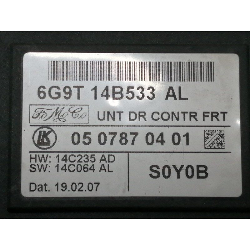 Recambio de modulo electronico para ford s-max (ca1) trend referencia OEM IAM 6G9T14B533AL 0507870401 S0Y0B