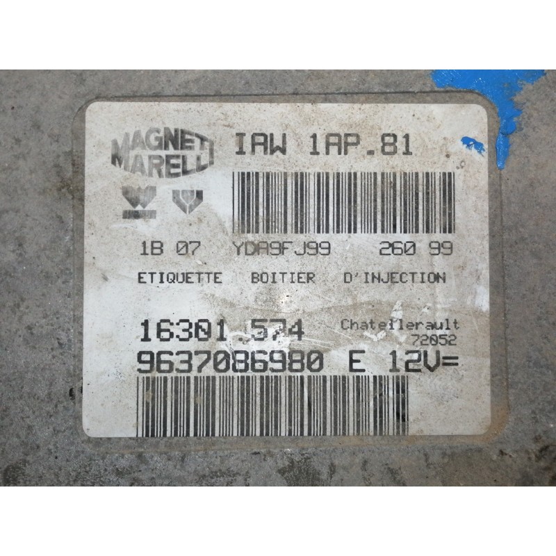 Recambio de centralita motor uce para peugeot 206 berlina xr referencia OEM IAM 9637086980 IAW1AP81 YDA9FJ99