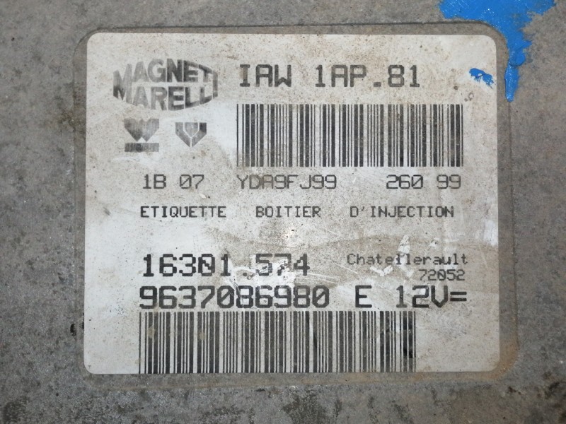 Recambio de centralita motor uce para peugeot 206 berlina xr referencia OEM IAM 9637086980 IAW1AP81 YDA9FJ99