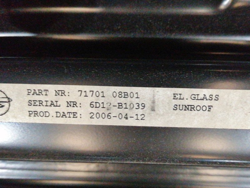 Recambio de techo electrico para ssangyong rexton 2.7 turbodiesel cat referencia OEM IAM 7170108B01  