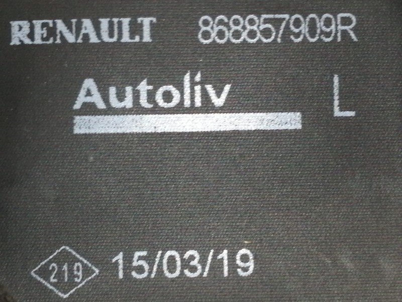 Recambio de cinturon seguridad delantero izquierdo para dacia sandero stepway referencia OEM IAM 868857909R 621088600C 
