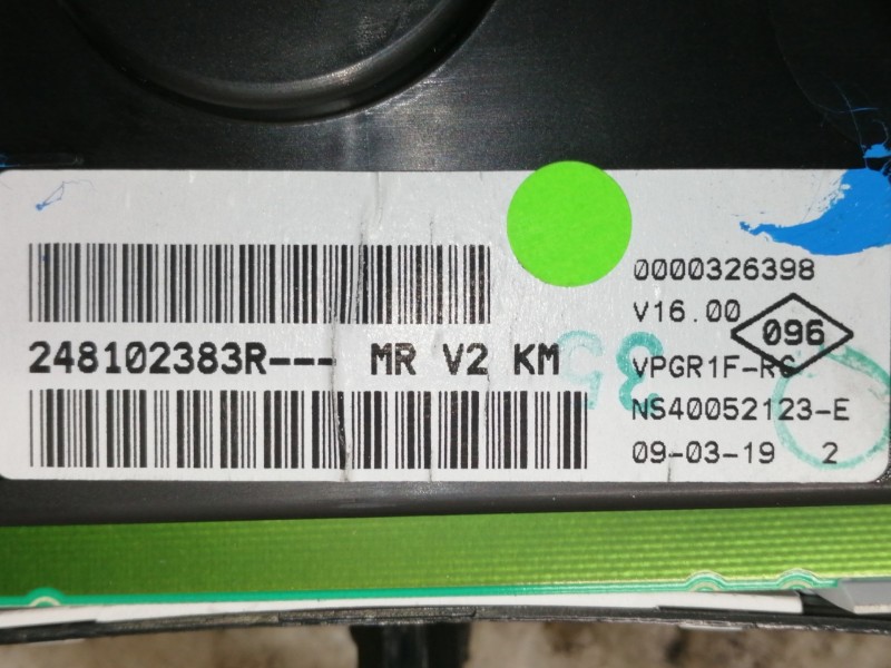 Recambio de cuadro instrumentos para dacia sandero stepway referencia OEM IAM 248102383R 0000326398 VPGR1FRC