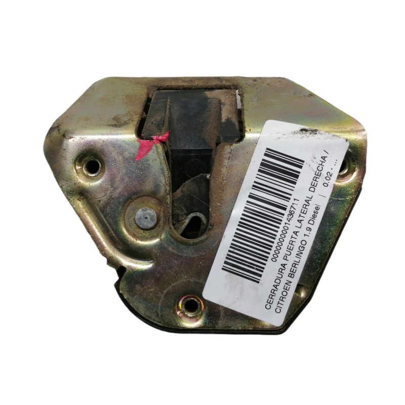 Recambio de cerradura puerta lateral derecha para citroën berlingo 1.9 diesel referencia OEM IAM 323302  