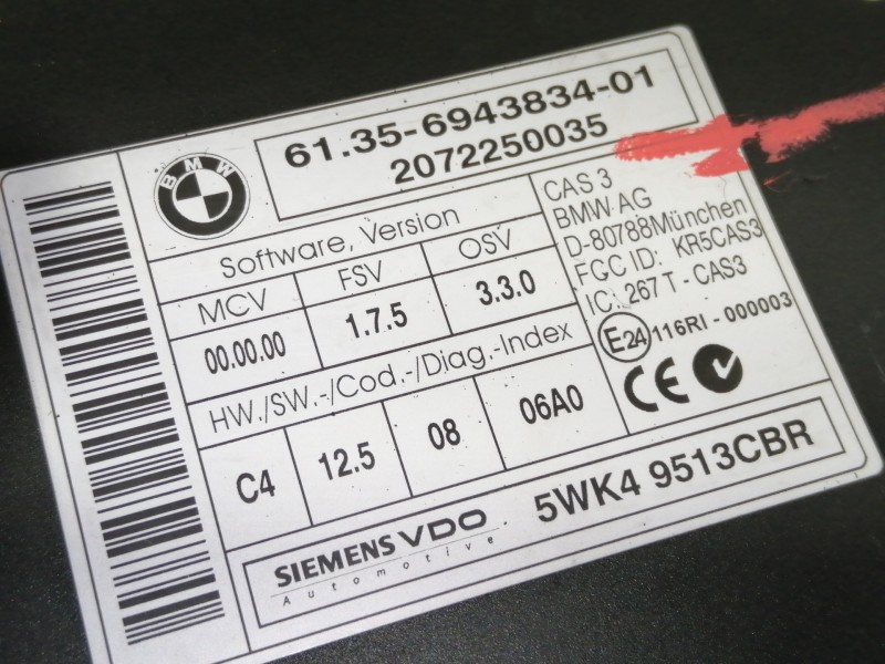 Recambio de modulo electronico para bmw serie 1 berlina (e81/e87) 118d referencia OEM IAM 61359643831401 694383401 6943834 20722